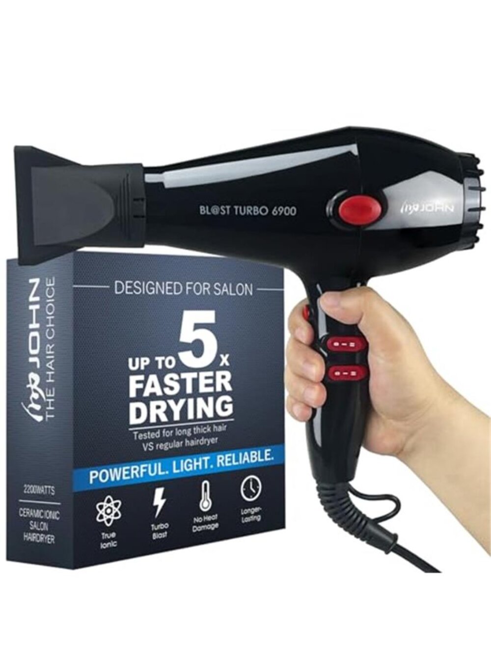 Professional Hair Blow Dryer, Fast Drying Powerful 2200W